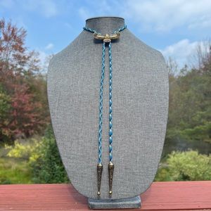 Bronze Eagle Bird Bolo Tie Necklace Southwest Americana